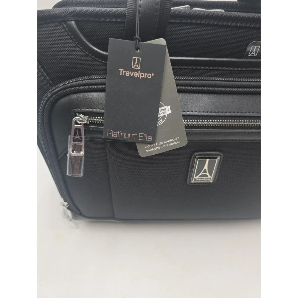 Travelpro Platinum Elite Black Business Briefcase Laptop Bag Carry-On Travel NWT